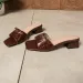 Cross Border New Style Ladies Pointed Toe On Sandals Thick Heels Suitable For Wearing Outside With Anti Slip Leather_vogvips.com