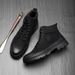 European Warm Series Men's Trendy Fashion Martin Autumn Winter New Fleece-Lined Short Outdoor Snow Boots_vogvips.com