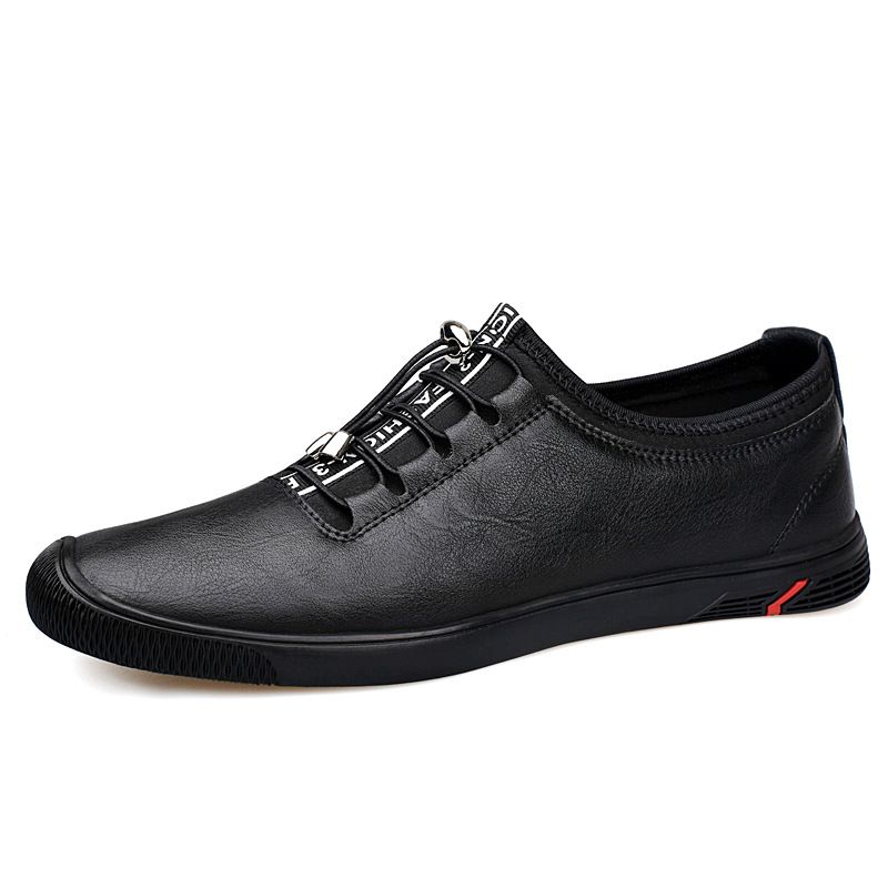 Men's fashion soft leather soft sole casual leather shoes convenient set foot non-slip driving leather shoes_vogvips.com