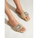 Women’s Shoes New Square Head Straw Flat Heel Outdoor Daily Casual All Match Slippers For Women_vogvips.com