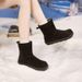 Women's Two-Way Wear French Snow Winter Forest Style Lamb Wool Short Boots Fleece-Lined Cotton Shoes_vogvips.com