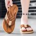 Summer Men's Flip Flops Soft Woven Upper Non-Slip Wear-Resistant Sole Casual Outdoor Beach Thong Slippers_vogvips.com