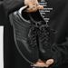 ShoeVault Men's Trendy Casual Round Toe Leather Commuting Versatile Black High-End Sneakers British Derby Shoes A-8_vogvips.com