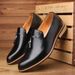 Euro Step Casual Large Size Slip-On Loafers Fashionable Barber One-Step Trendy Wear-Resistant Men's Shoes_vogvips.com