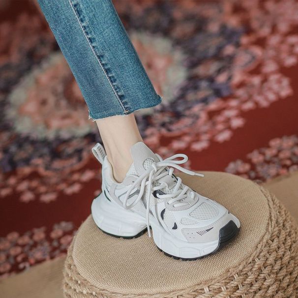 Pop Street Dad Women's Autumn Versatile Little White Thick Sole Casual Fashion Brand Sports Shoes_vogvips.com