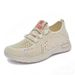 Summer New Women's Flyknit Casual Sports Shoes Mesh Upper Thick Sole Breathable Soft Non-Slip Versatile Shoes for Mothers_vogvips.com