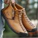 Men's Martin Boots Spring And Autumn Plus Size Zipper Men's Boots Outdoor Leisure Hand-Stitched Worker Boot_vogvips.com
