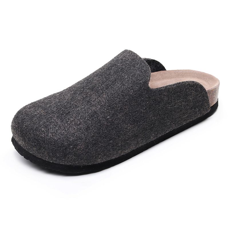 Men's & Women's Felt Clog Slippers - Soft Wool & Cork Lined Breathable House Shoes For Indoor/Outdoor,_vogvips.com