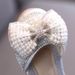 Girls Small And Large Children Baotou Rhinestone Princess Dance Shoes Show Shoes Single Shoes Butterfly Pearl_vogvips.com