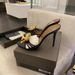 Women's Metallic Flower Stiletto Heels Sandals Black Open Toe Casual Slippers Multi-Color Spring Summer Outdoor Wear_vogvips.com
