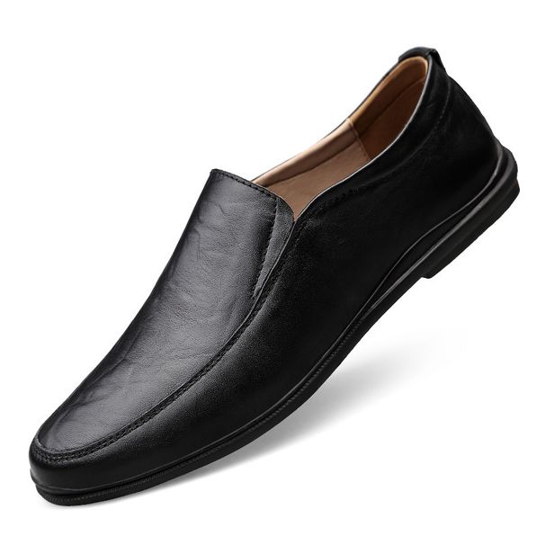 Soft-soled Feet Doudou Shoes Casual Leather Shoes Lazy Shoes Driving Shoes Men's Shoes_vogvips.com