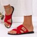 Women's Breathable Mesh Slip-On Summer Slippers with Peep Toe Non-Slip Beach Footwear_vogvips.com