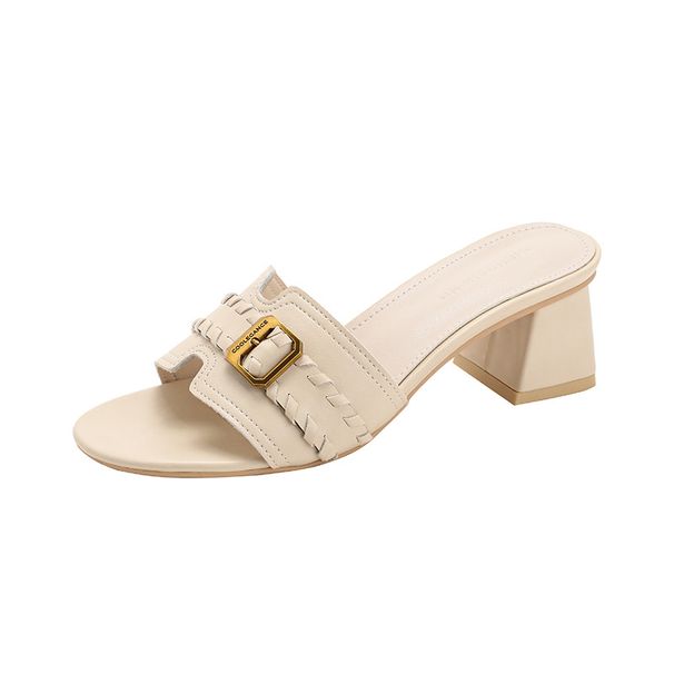 High-heeled For Women, 2026 New Summer Women's Shoes, Unique Design, French-style Flat Sandals_vogvips.com
