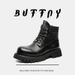 Fleece And Fleece Warm Men's Short Boots Retro Heightening Thick-soled Tooling Boots Martin Boots_vogvips.com