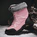 Fashionable High Top Cotton Boots For Winter Outdoor Snow Boots For Women, With Added Fleece And Thick Insulation_vogvips.com