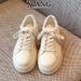 Sheepskin Thick-Soled Height-Increasing Sneakers For Women, Versatile White Shoes, New Spring 2026 Casual Sports Shoes_vogvips.com
