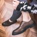 New British Brogue Business Formal Korean Style Casual Men's Pointed Leather Shoes Spring Summer_vogvips.com