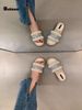2024 Internet Celebrity Models Oulisasi Small Fragrant Flat Bottomed Flip Flops Shoes 2024 New Summer French Style Matching Skirt Sandals_vogvips.com