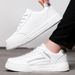 White For Women Lace Up Sports Leisure Board Shoe Stylish Low Top Bling Skateboard Sneakers Casual Pu Leather Shoes_vogvips.com