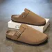 Autumn Winter Couple Shoes Comfortable Non Slip Men's And Women's Closed Toe Soft Plus Size Half Back Lazy Slippers_vogvips.com