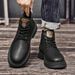 New Leather Spring Men's Shoes High-top Men's Heightening Tooling Martin Boots_vogvips.com