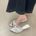 Fairy Wind Diamond Thin Strap Flip Flops Women's Summer Outwear 2026new Pointed Toe Wedge Heel Elegant Sandals_vogvips.com