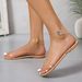 New Summer Beach Holiday Casual Open-toe Soft Flat Women's Transparent Sandals_vogvips.com