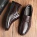【Crown】Fashion Casual Sole Surface Non-Slip Soft Leather Men's Shoes Breathable Comfortable_vogvips.com