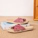 2025 Fluffy Linen Slippers For Women, Summer Indoor Anti-Slip Quiet Breathable Soft Sole Sandals_vogvips.com
