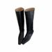 2026 New Fahionable French Style Pointed Toe Chunky Women' High Genuine Leather Wedge Heel Straight Wide Leg Long_vogvips.com