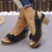 Springnew Arrival High-heeled Sandals Women's Shoes One-piece Strap Fish Mouth Sandals Belt Buckle High-heeled Casual Sandals_vogvips.com