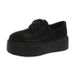 European And American Style Shiny Thick-Soled Loafers For Women 2024 Spring New Full Rhinestone Casual Non-Slip_vogvips.com
