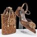 Women’s Shoes Women's high heeled pointed shoe and bag set Diamond flower embellishment Exquisite hot diamond bucket bag Party and daily wear_vogvips.com