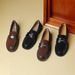 In Stock 2913 Soft Leather French Retro Gold Coin British Style Slip-on Loafers For Women, Spring Shoes_vogvips.com