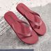 2024 Summer New Simple Women's Korean Style Flip-Flops Flat Non-Slip Toe Post Outdoor Sandals Beach Shoes_vogvips.com