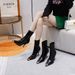 2024 Autumn Winter New Women's High Patent Leather Short Thin Heel Metal Square Toe Over-the-Knee Sexy Slim Boots_vogvips.com