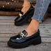 New Round Head Flat Women's Printed Loafers_vogvips.com