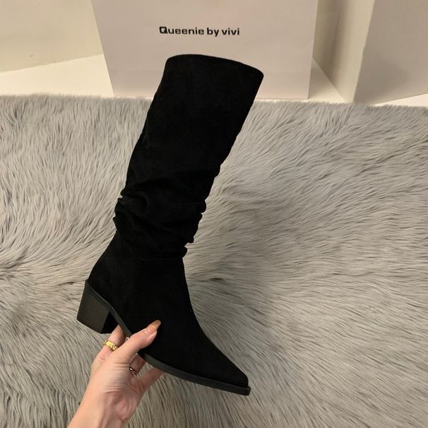 Martin Autumn Winter Slouch Women Western Cowboy 2024 Summer Long Boots_vogvips.com