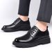 Leather Spring Autumn British Thick-Soled Derby Shoes Men's Formal Wedding Black Low-Cut Martin Boots Business Casual_vogvips.com