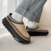 Women's Winter Slip-On Sneakers With Thick Sole - Comfortable Casual Shoes With Suede Upper & Tire Sole For Daily Wear_vogvips.com