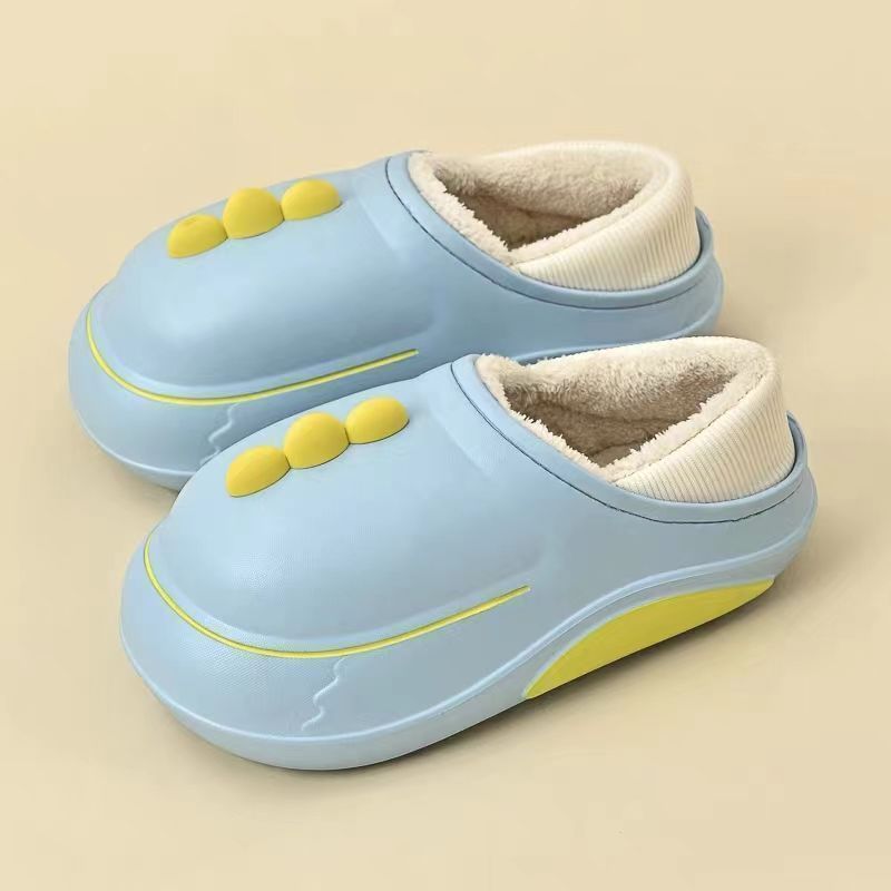 Waterproof Cotton Slippers For Women In Autumn And Winter 2025, New Home Warm, Thick Soled, Anti Slip, Couple's_vogvips.com