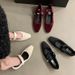 French Style Single Shoe Flat Bottom Soft Sole, Red Women's Shoes, Spring And Autumn Grandma With Skirt, Mary Jane Shoes_vogvips.com