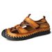 Cross-Border Spring New Sandals Handmade Stitching Export Casual Outdoor Breathable Men's Large Size Beach Shoes_vogvips.com