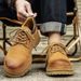 New Leather Spring Men's Shoes High-top Men's Heightening Tooling Martin Boots_vogvips.com