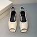 2025 New Cat Heel Single Shoes For Women Genuine Leather Niche Design Open Peep Toe High Heels French Style Elegant_vogvips.com