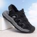 Plus-Size Men's Sandals 2026 Comfortable Lightweight Beach Shoes For Men Soft Sole Hollow Breathable Summer Shoes_vogvips.com