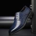 Suitable For All Seasons Business Formal British Leather Brogue Carved Korean Style Shoes, Men's Pointed Toe Lace-up Trendy Shoes_vogvips.com