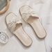 Genuine Soft Leather For Women, Outdoor Beach Travel Shoes, Low-heeled Soft-soled Slip-on , Soft Surface Fairy , Trendy_vogvips.com