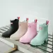 Womens Short Waterproof Rain Boots Non Shock Absorbing Slip Rubber Chelsea Style_vogvips.com
