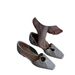 Soft Leather Version~Square Toe Hollow Woven Strap Roman Commuting, Vintage Style, Height-increasing Closed-toe Sandals_vogvips.com